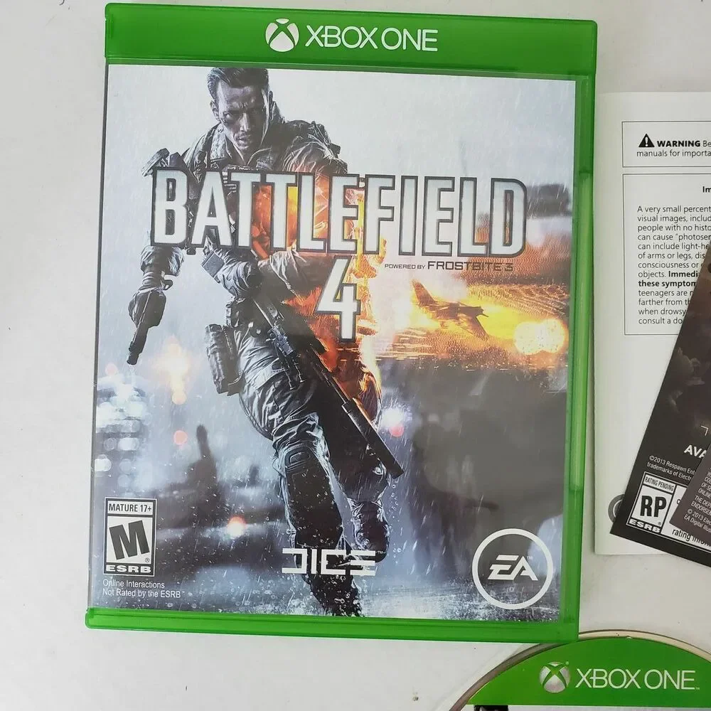 EA Games XBOX ONE BattleField 4 Rated Mature(M) Action Video Game Complete